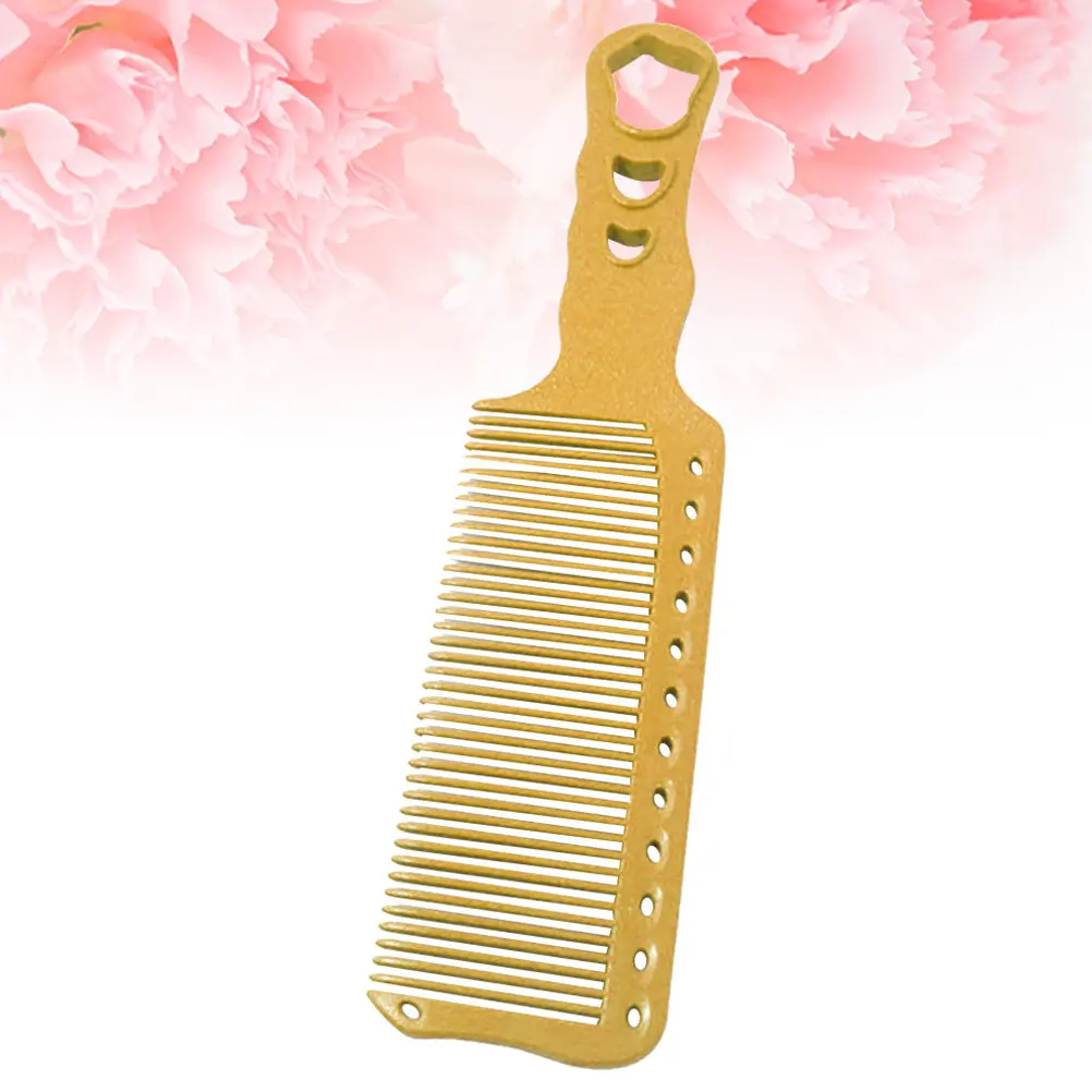 Resin Hair Cutting Comb Yellow Professional Anti- Lightweight Hair Shearing Tool Haircut Supplies Accessories for Men view 5