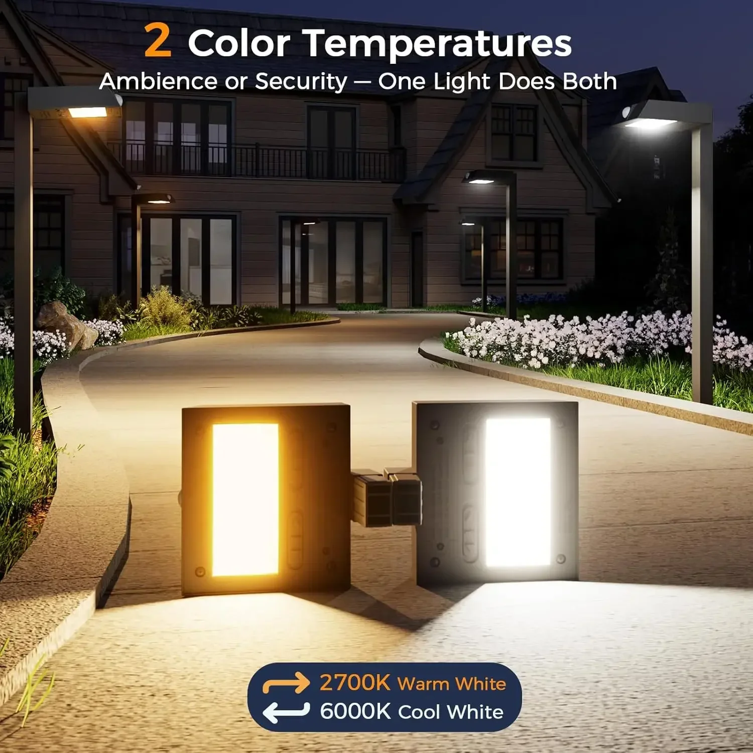 Solar Pathway Lights with Motion Sensor 6 Pack, 300LM Metal Solar Lights Outdoor Waterproof, 3 Modes Landscape Lighting for Gard