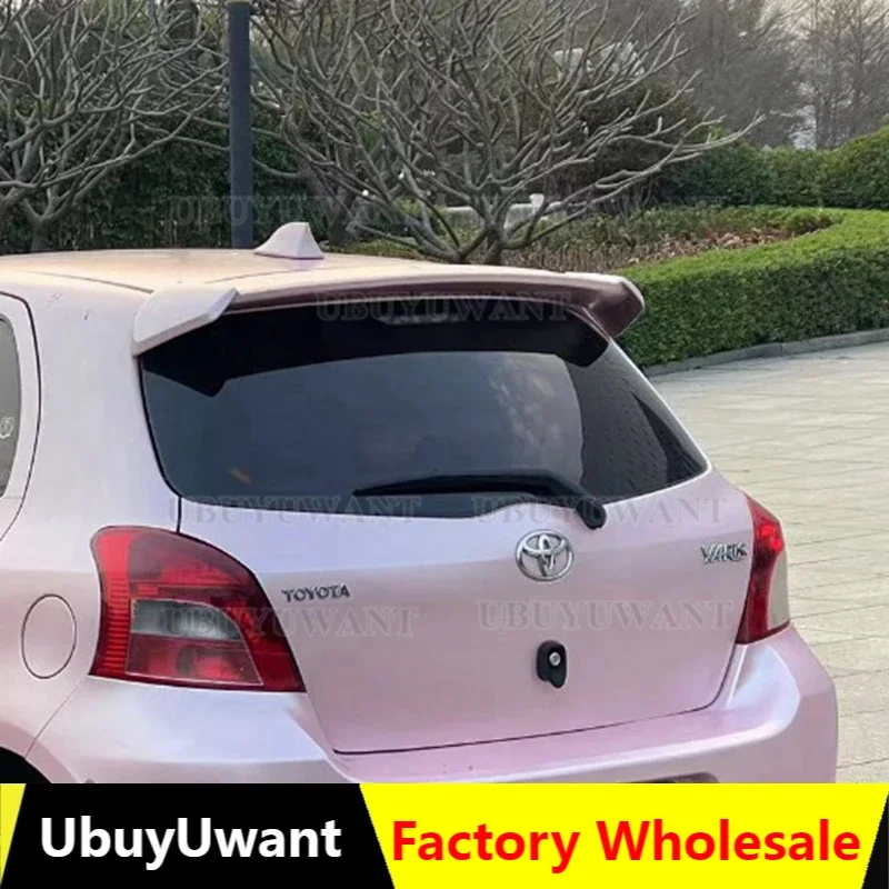 For Toyota Yaris Spoiler 2008 2009 2010 2011 Yaris RS Sport Spoiler ABS Material Car Rear Wing Primer Color Trunk Rear Spoiler