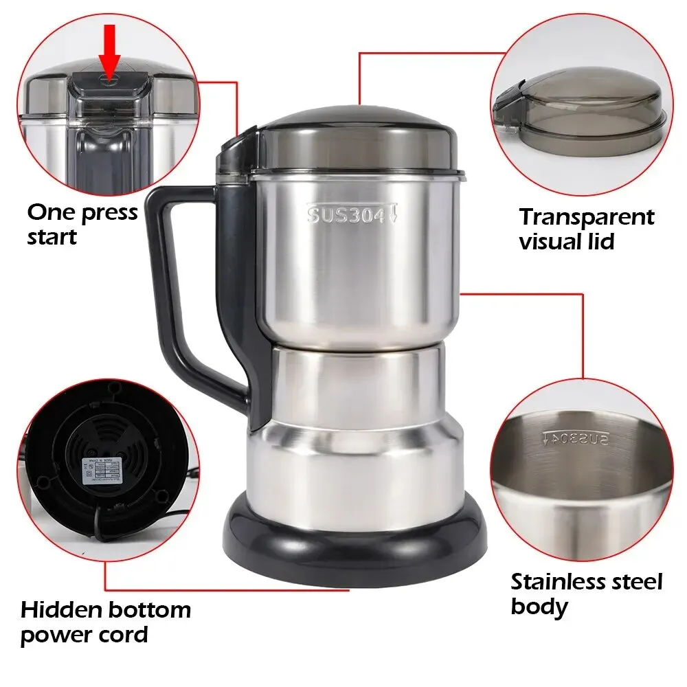 Hochleistungs-elektrische Kaffeemühle Küche Müsli Nüsse Bohnen Gewürze Körner Mühle Maschine multifunktion ale Home Kaffeemühle