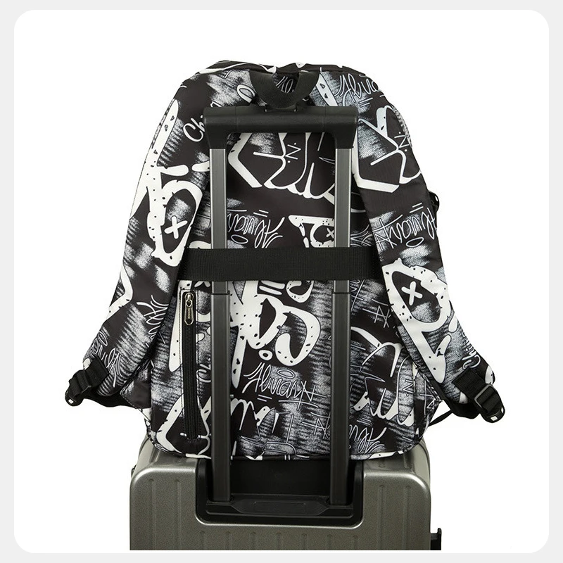 Backpack Large Capacity Graffiti Backpack Casual College Student Schoolbag