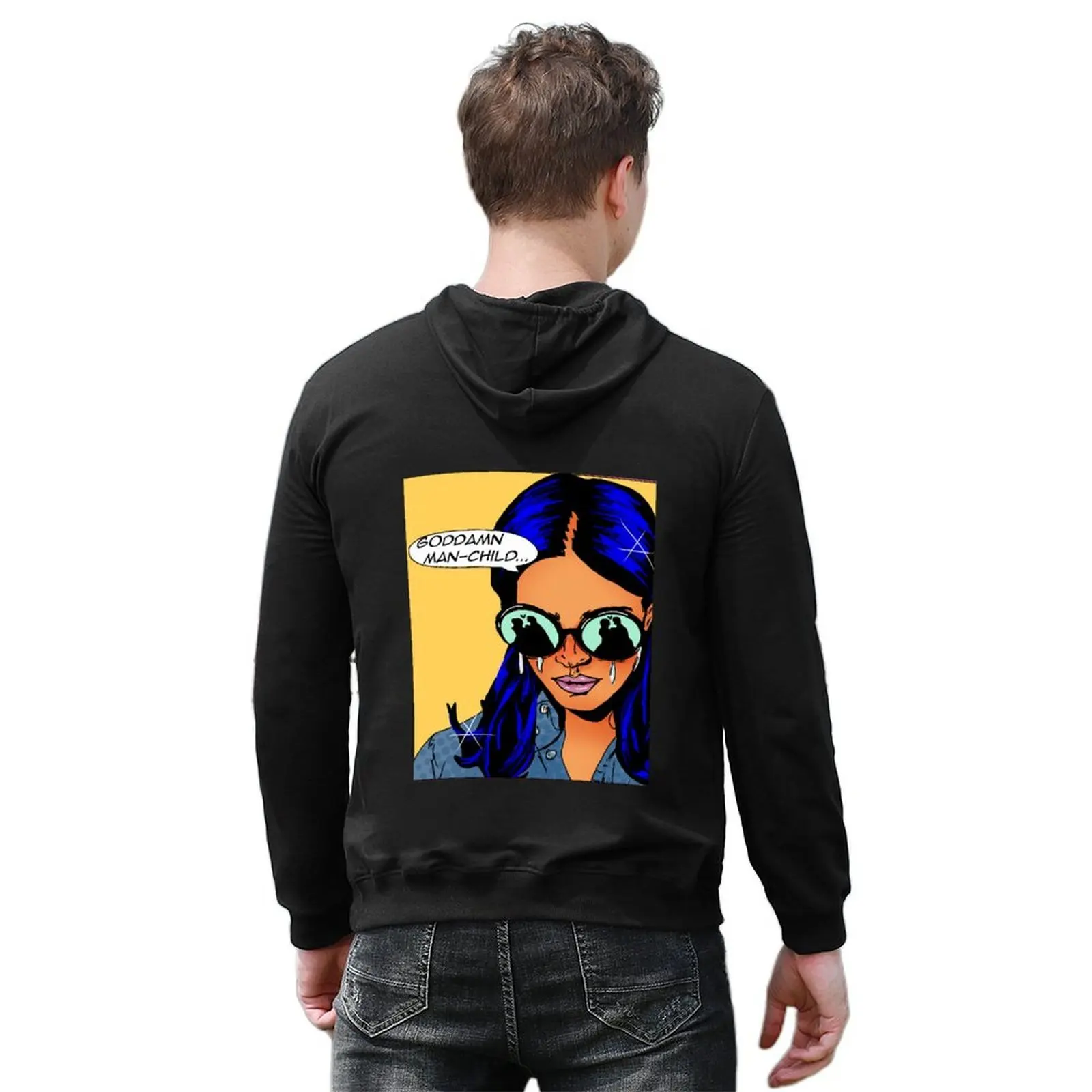 Day Gift For Color Me Blue Gifts Music Fans Hoodie graphic t shirts men korean autumn clothes male clothes new hooded tee