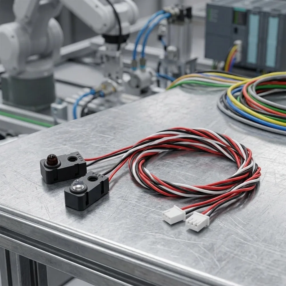 Infrared Sensor Kit with 4 Transmitter Receiver Pairs for Smart Technology Projects and Automation Solutions 25cm Cable