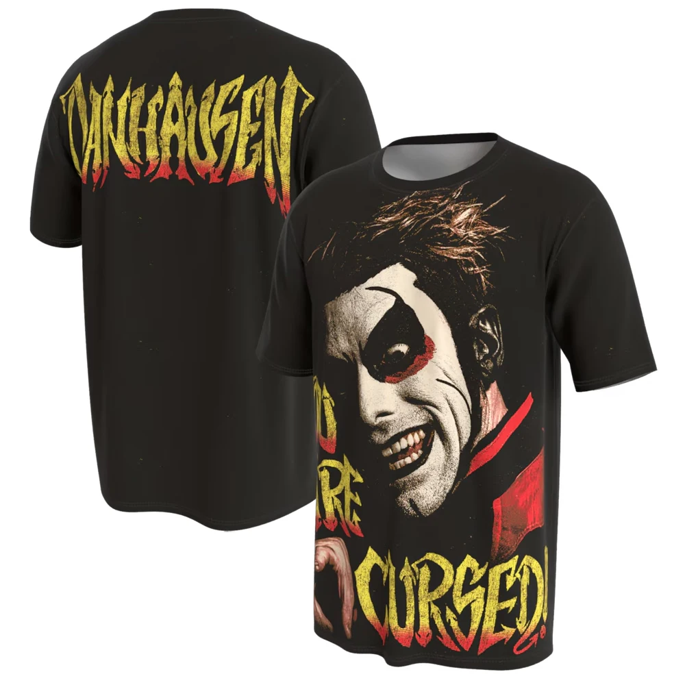 Men's Black Danhausen Ghoulish Face T-Shirt 3D Print Wrestling Sports Quick Dry Short Sleeve Daily Casual Plus Size T-Shirt 2026