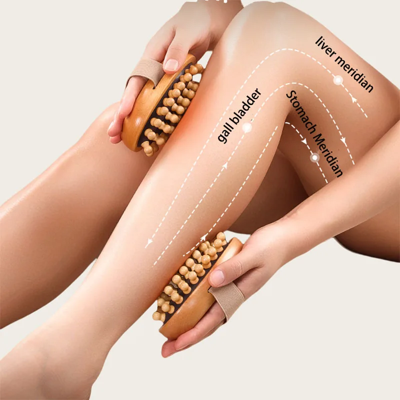 Manuelles Rückenmassagegerät, Meridianbürsten für den ganzen Körper, Massieren des Bauches und der Beine, Schabegerät