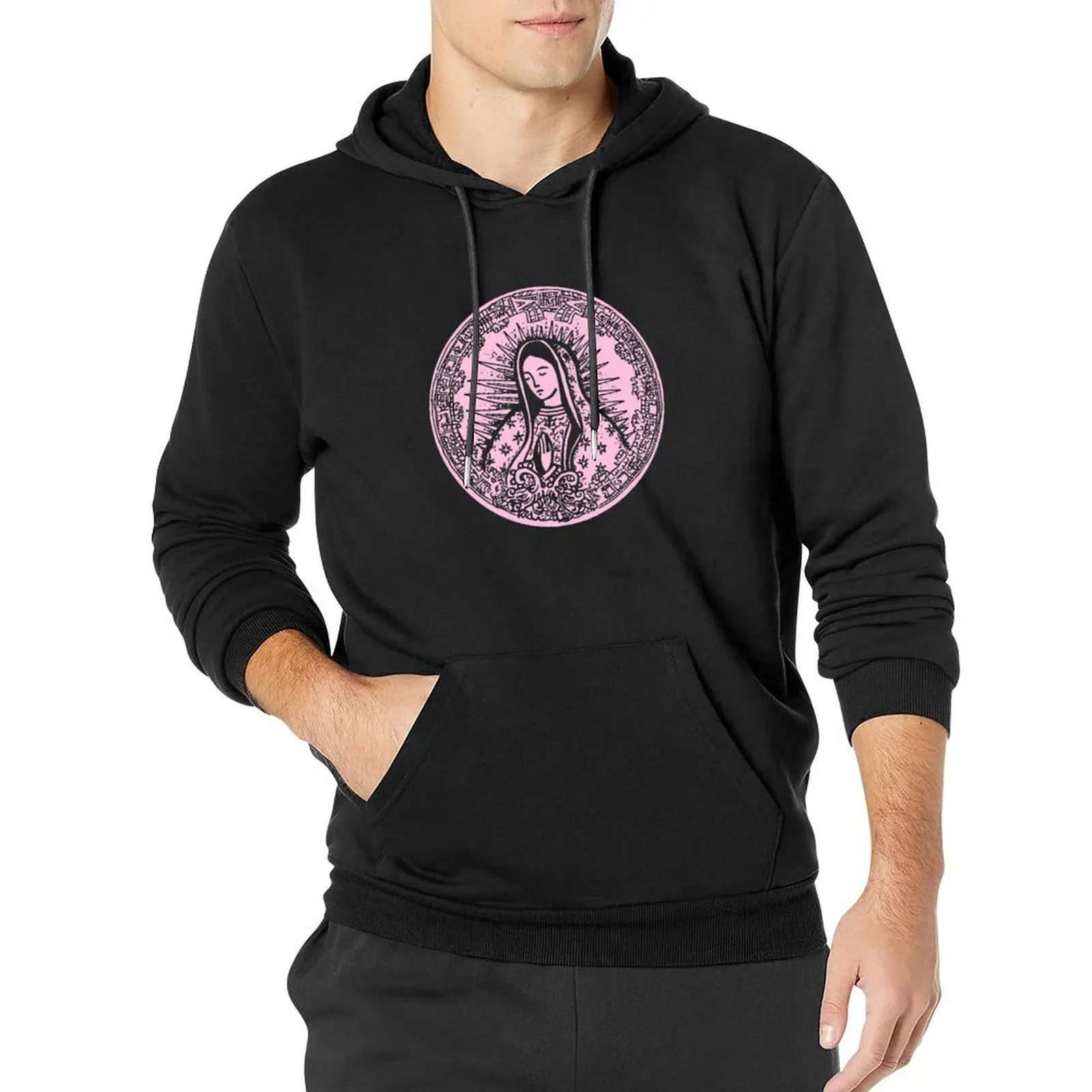 Our Lady Of Guadalupe Pullover Hoodie mens clothing hoodie streetwear