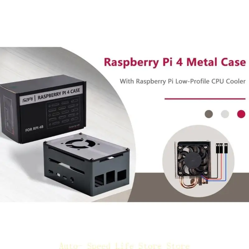 

02DA прочная металлическая крышка для защитного корпуса Raspberrypi4b с охладителем ледяной башни
