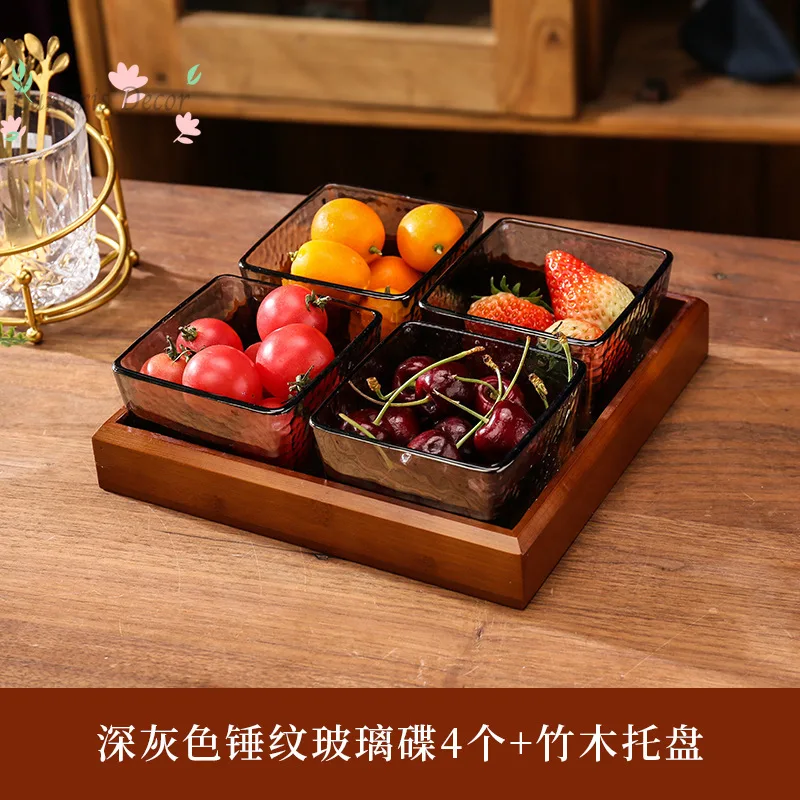 

Light luxury high-end fruit plate household living room coffee table tea point inventory heart plate snack plate hard dried