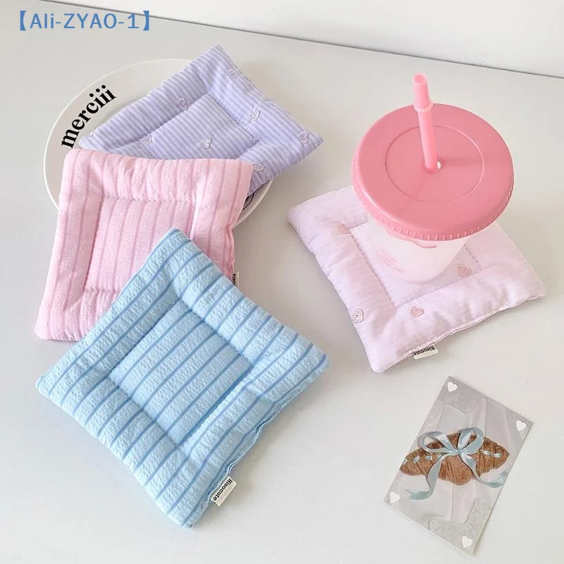 【ZYAO-1】Ins Simple Fabric Coaster Tea Fashion Sweet Cream Color Insulation Pad Desktop Decorative Cup Mat Home Decor Gifts