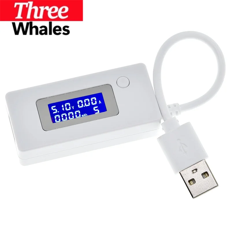 THR 1/2/5pcs LCD Micro USB Charger Battery Capacity Voltage Current Tester Meter Detector +Load Resistor 2A/1A with Switch