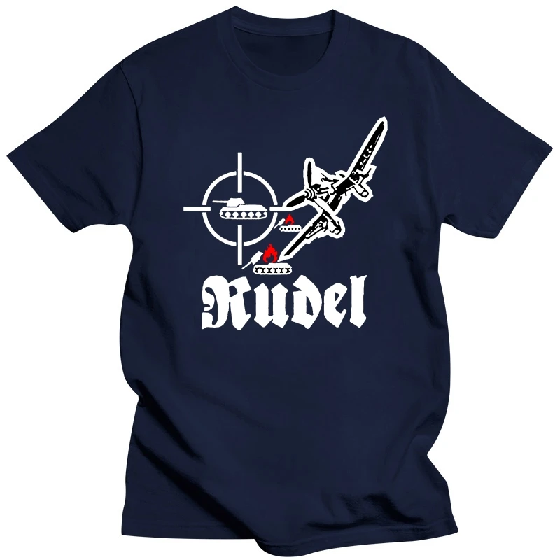 2019 Summer Cotton Tee Shirt Rudel Hans Ulrich Stuka Oberst Luftwaffe Ju 87G 37cm Panzerabwe - T Shirt#17543 Fashion T-shirt