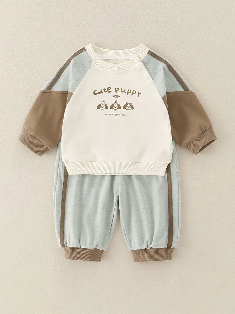 

Pure Cotton Baby Boy Outfit Set Spring Autumn Children's Clothing Suit New Type a Comfortable Kids' Wear1-4y