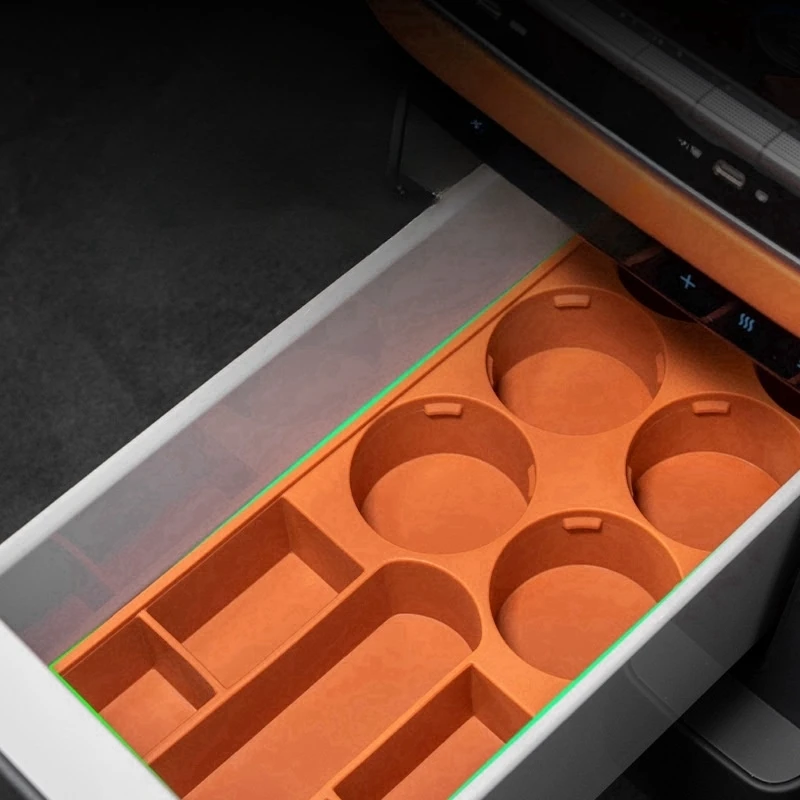 

For Li Lixiang L9 2022 2023 Car Styling Refrigerator Food Grade Water Cup Holder Anti-skid Storage Box Auto Accessories