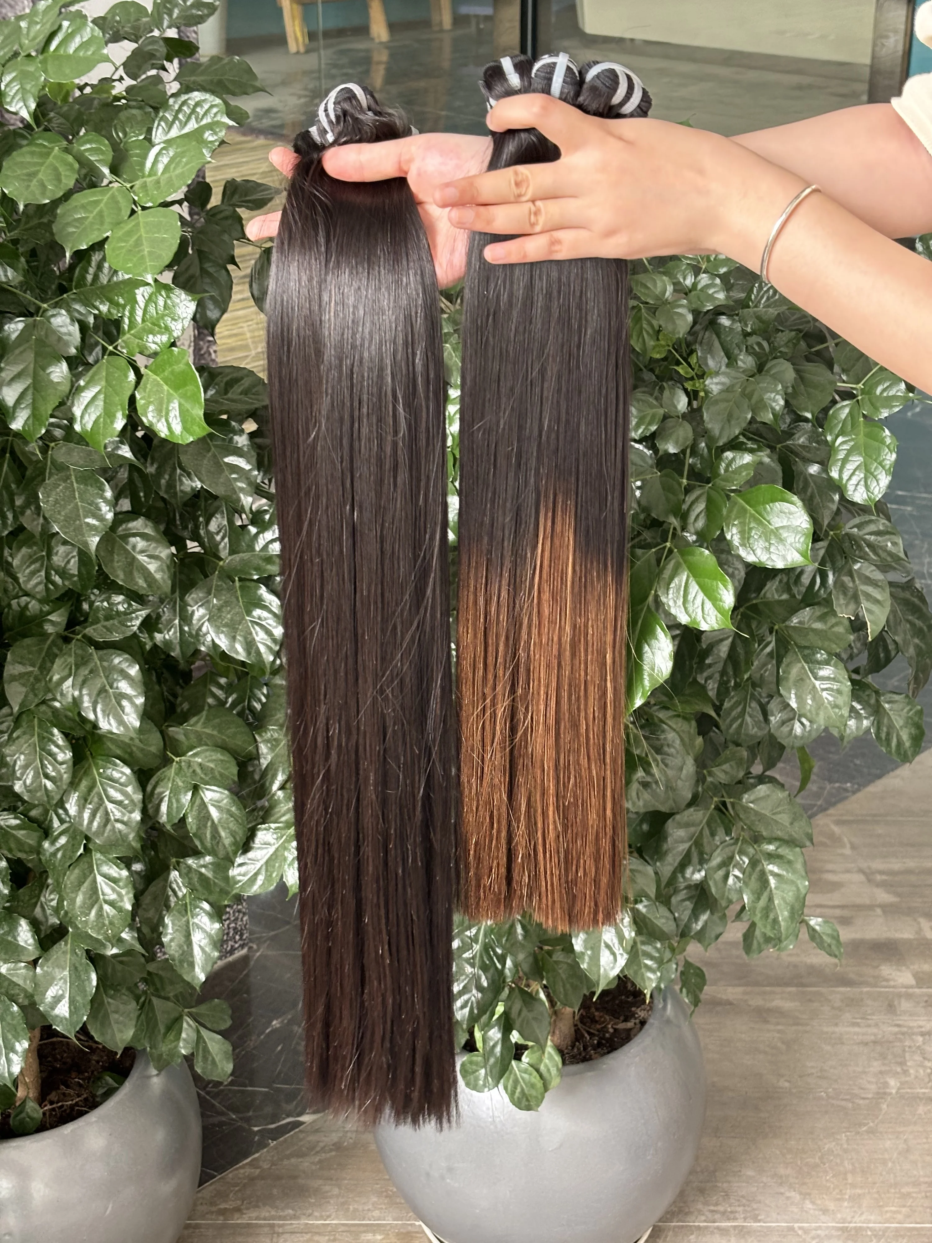 V Beauty Straight Human Hair Bundles Raw Human Hair Extensions Double Drawn 16A Grade Vietnamese Human Hair Virgin Unprocessed