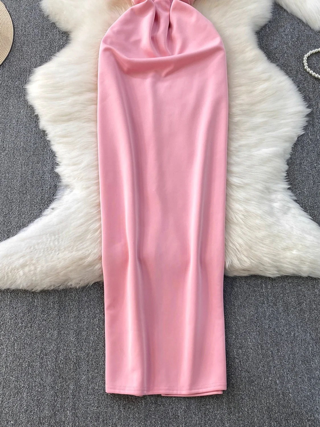 Verão feminino vermelho/rosa/branco vestido de festa sexy flor bodycon bainha vestidos elegante cetim cinta espaguete maxi robe 2026 novo