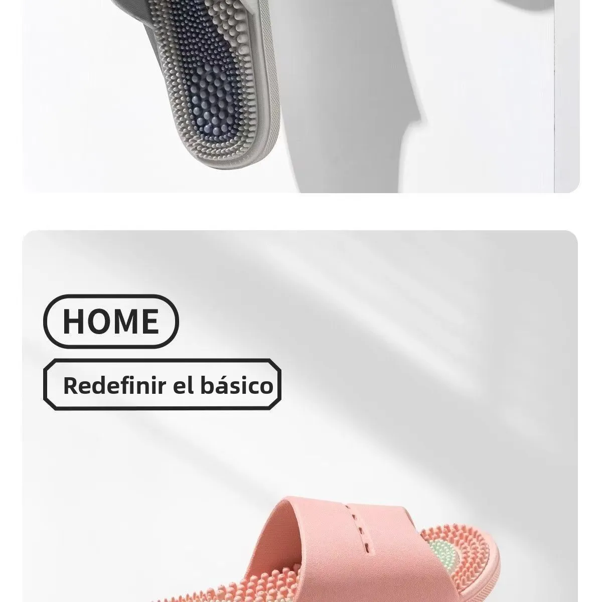Pantuflas de Masaje para Hombre, Antideslizantes, para Interiores, Baño, Estilo Simple, Material de PVC, Cómodas, para Verano
