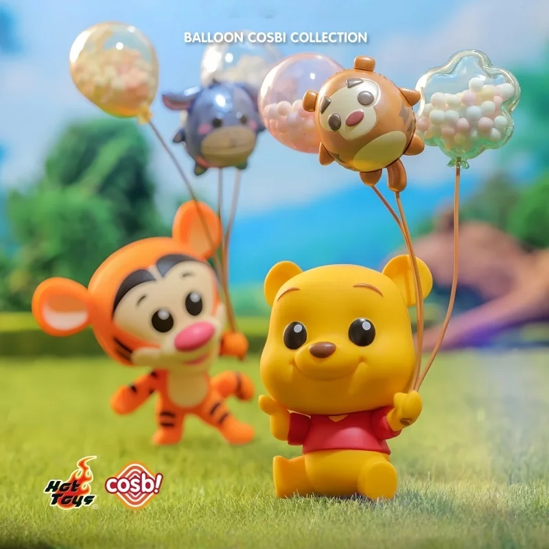

New Hot Toys Winnie The Pooh Balloon Series Cosbi Collection Blind Box Anime Figure Room Decoration Ornament Toys Halloween Gift