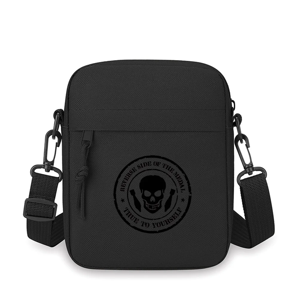 

Skull The Reverse Side Yourself Men Crossbody Bag Single Shoulder Women Cartoon Anime Film Printing Design Unisex