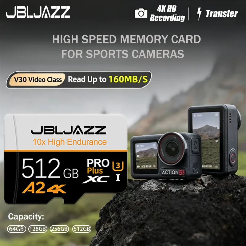 Tarjeta Micro SD de Alta Velocidad 64GB/128GB/256GB/512GB A2 U3 para Xiaomi PC, Tarjeta de Memoria Flash a Prueba de Golpes para Transferencia de Datos