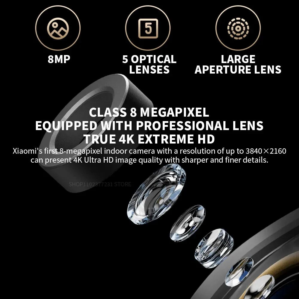 NEW Xiaomi Smart Camera C700 Editie 4K Full Color Bidirectionele Spraak 8 Megapixels 360 ° View Werk Infrarood Nachtzich