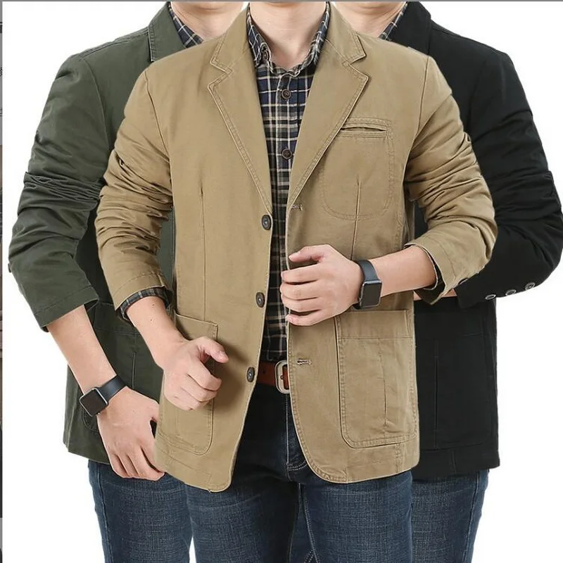 Men Blaze Suit Jacket ,Casual Blazers Cotton Loose Jackets ,Oversized Male Outerwear