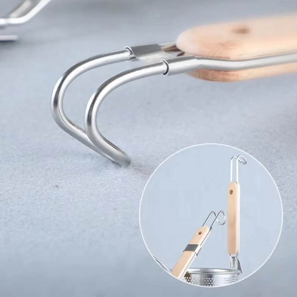 

Прочная утолщенная воронка из нержавеющей стали, кухонные гаджеты, многофункциональная корзина для макарон, сито с деревянной ручкой, воронка для лапши