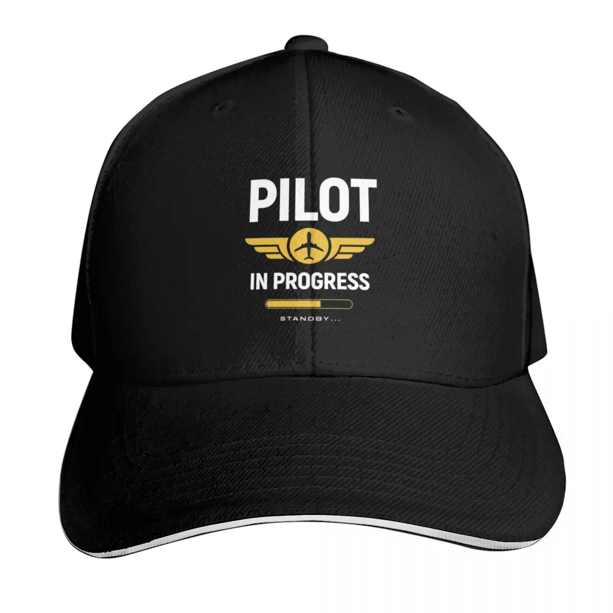 Pilot in Progress Flight School Student Baseball Cap Low Profile Unstructured Unisex for Men Women Outdoor Golf Running Hiking