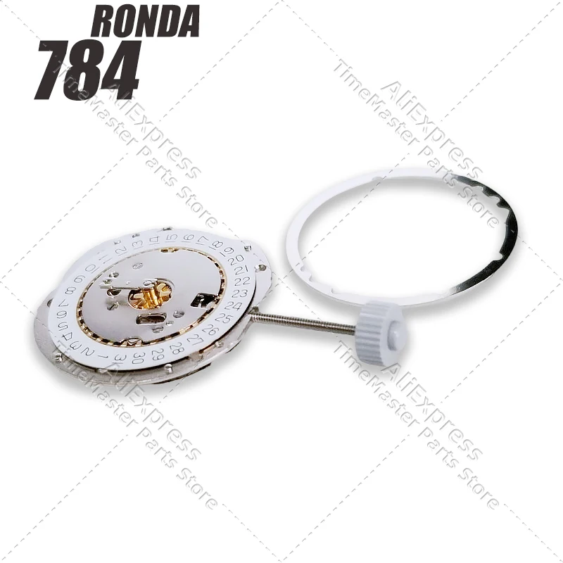 Ronda 784 Quarzuhrwerk Schweizer 2 Zeiger Datum 20 mm Batterie-Nr. 362 Hochwertige Reparatur- und Ersatzteile