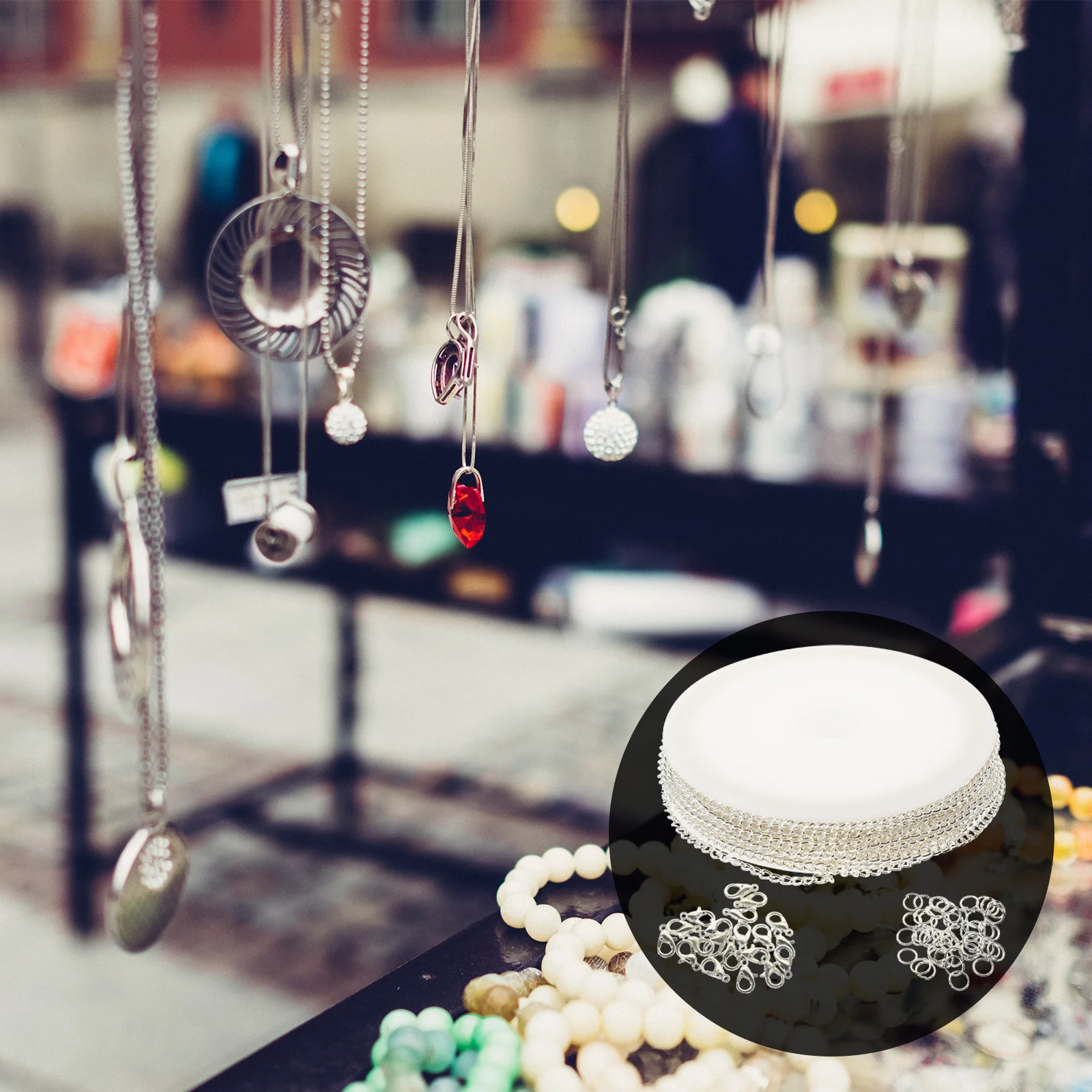 Jewelry Making Chains DIY Lobster Clasps Exquisite Iron Material Strong Holding Strength Necklace Bracelet Craft Kit