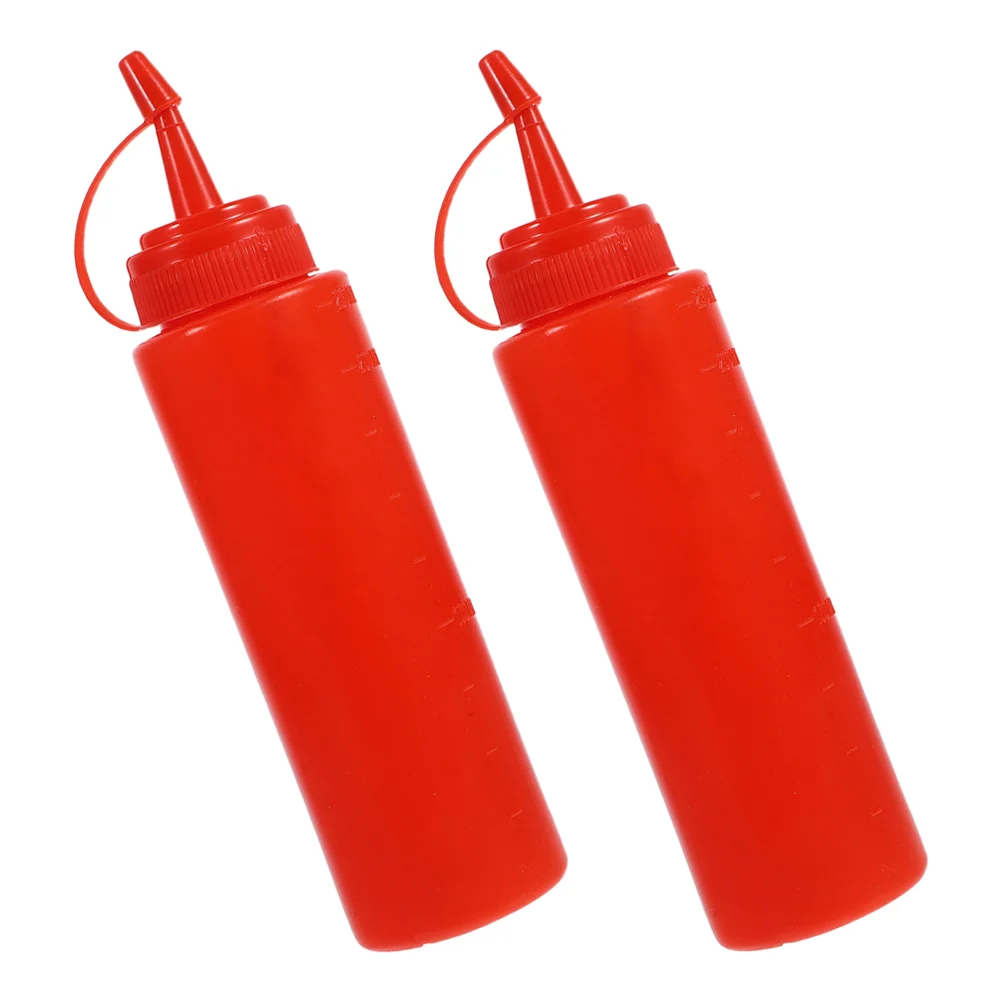 2 Pcs Tricky Ketchup Bottle Halloween Props Prank Toy Simulated Stress Reliever Stuff Party Simulation Abs Squeezing False