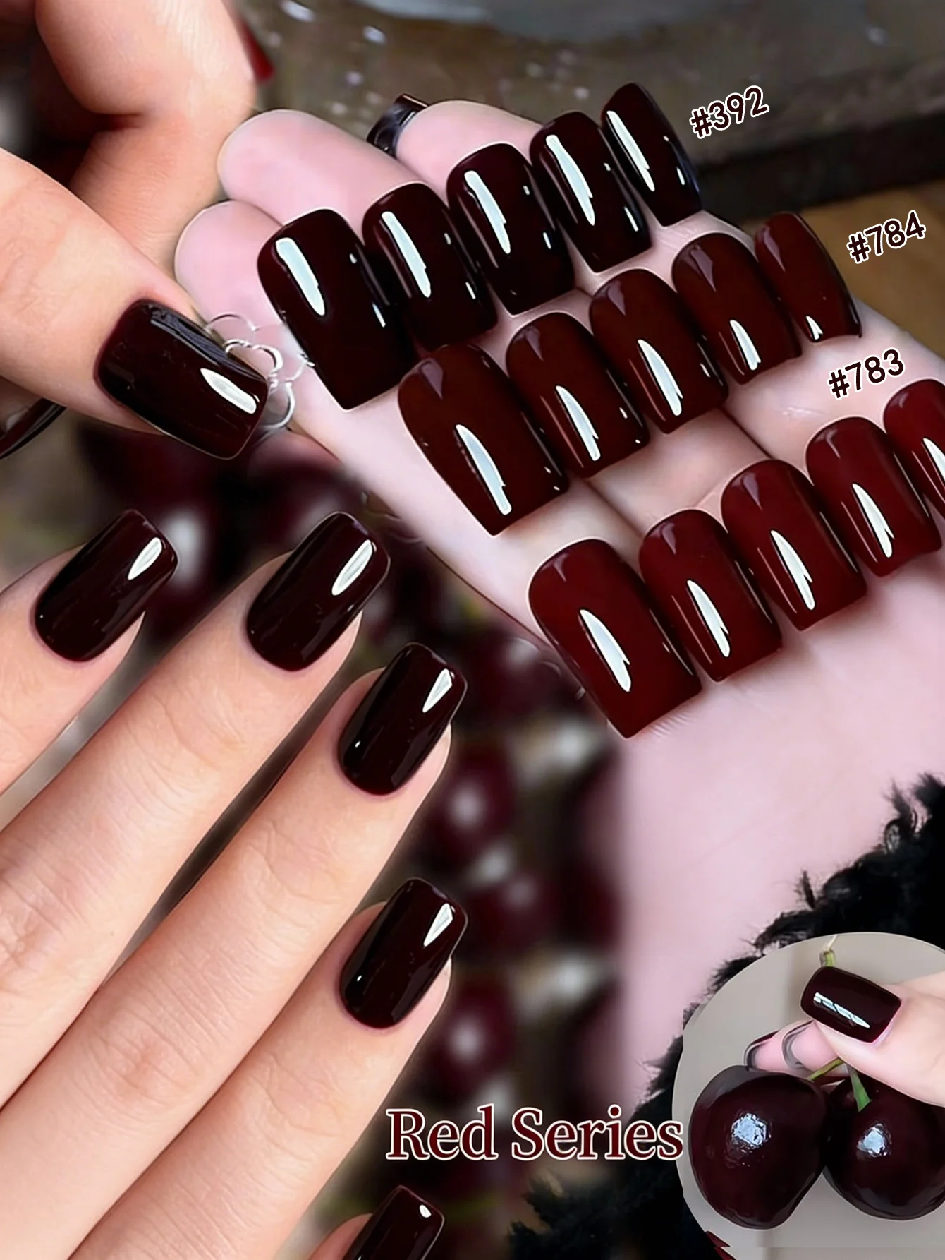 New autumn and winter collection featuring white Ankola red, specially tuned cherry red nail polish and nail art kit