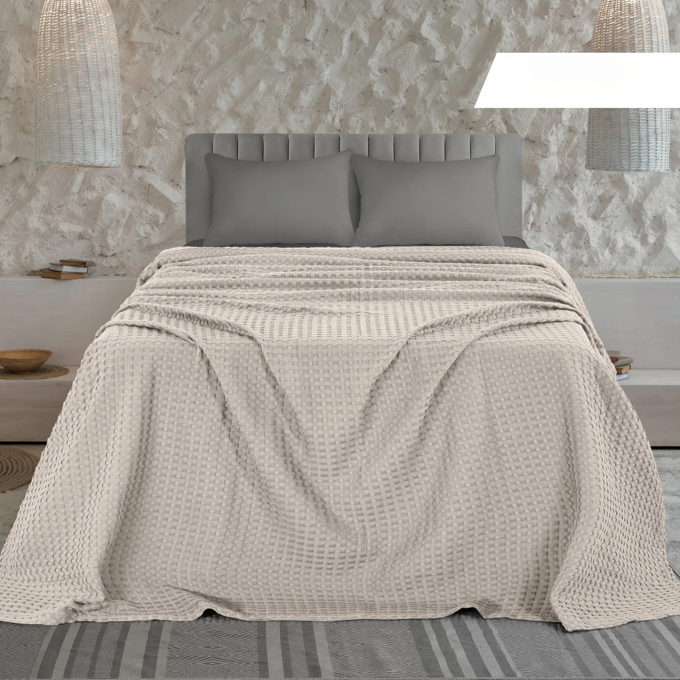 Utopia Bedding Ultra Soft Cotton Waffle Blanket Warm Cozy Multifunctional for Bedroom Sofa Car Camping - Softness Guaranteed
