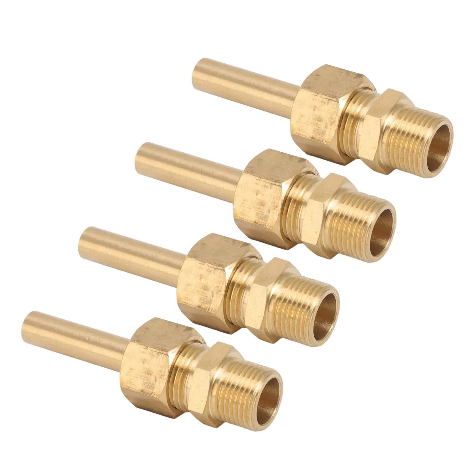 4Pcs Pure Copper Large Hexagonal Jet Nozzles for Water Fountains - Male Threaded Single Nozzle Set