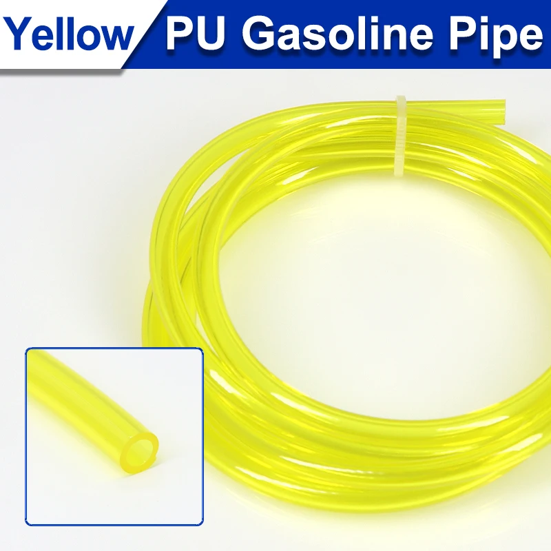 Yellow Fuel Line Hose ID2/2.5/3/4~7mm×OD 3.5~10mm Small Engine Tube Petrol Pipe for Trimmer Chainsaw Blower Line Tool 1~30meters