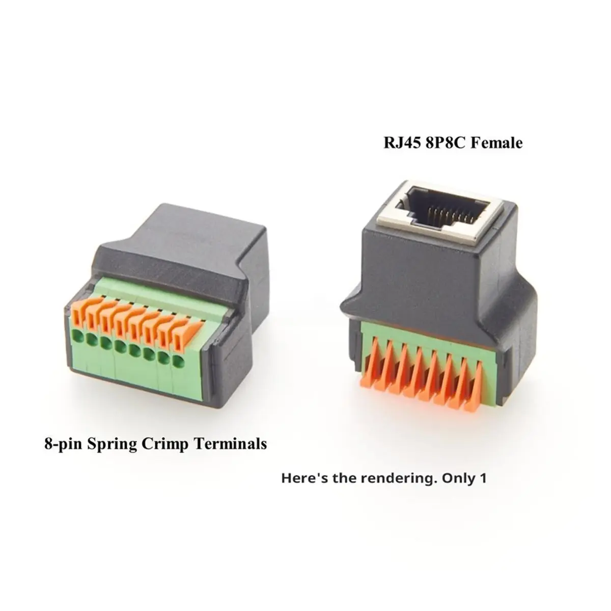 RJ45 Female Breakout Board Solderless RJ45 Ethernet to 8 Pin Quick Wiring RJ45 8P8C Spring Press Terminal Crimp Extender