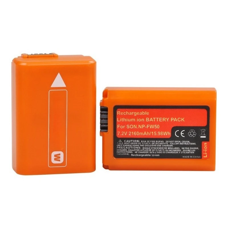 2160mAh NP-FW50 NPFW50 Digital Battery for Sony ZV-E10 A7 A7R A7RII A7SII A7S a6300 a6400 a6500 RX10 Series LED Dual Charger