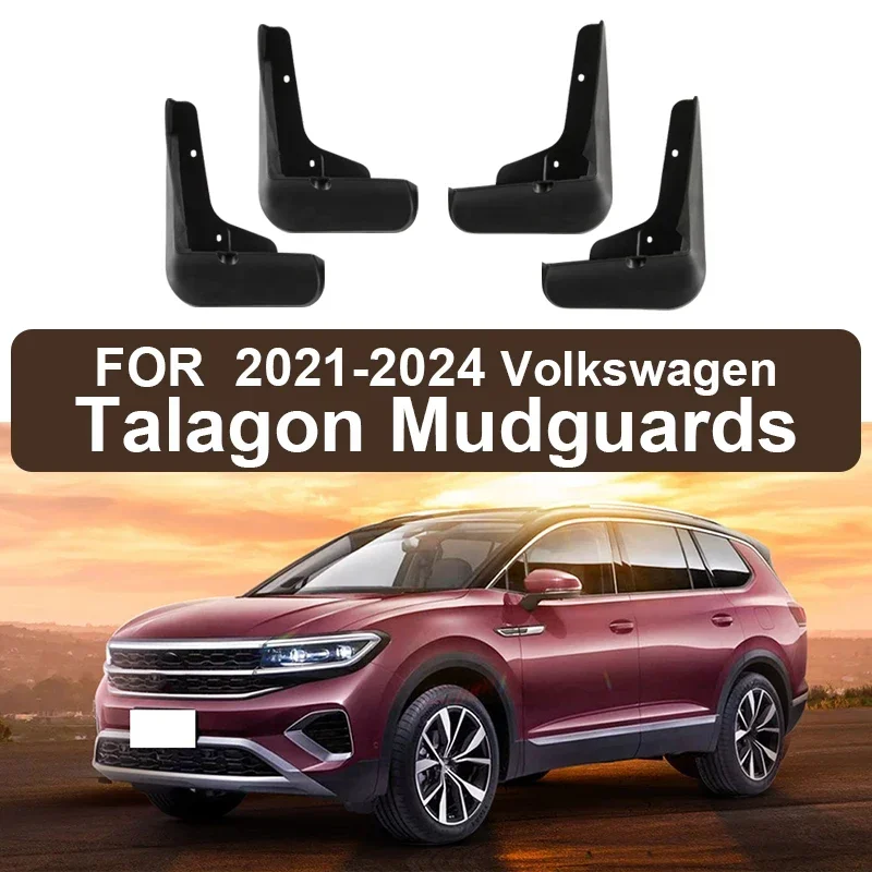 Mudflaps Splash Guards Mudguards Front Rear Fender Protector forVolkswagen Toureg Talagon Tavendor Variant Teramont 2005-2024ABS