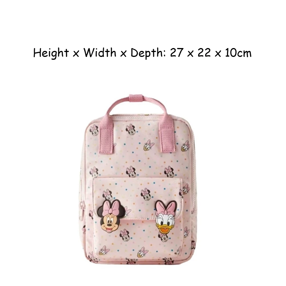 Ransel Kanvas Anak-anak Disney Minnie Daisy Pink Gambar Polka Dot Lucu Hadiah Natal Halloween Tahan Air Ringan