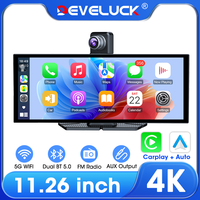 Develuck 11.26 inch 4K Wireless CarPlay Screen Android Auto Multimedia Player Driving Recorder WIFI Car DVR Rearview Camera AUX