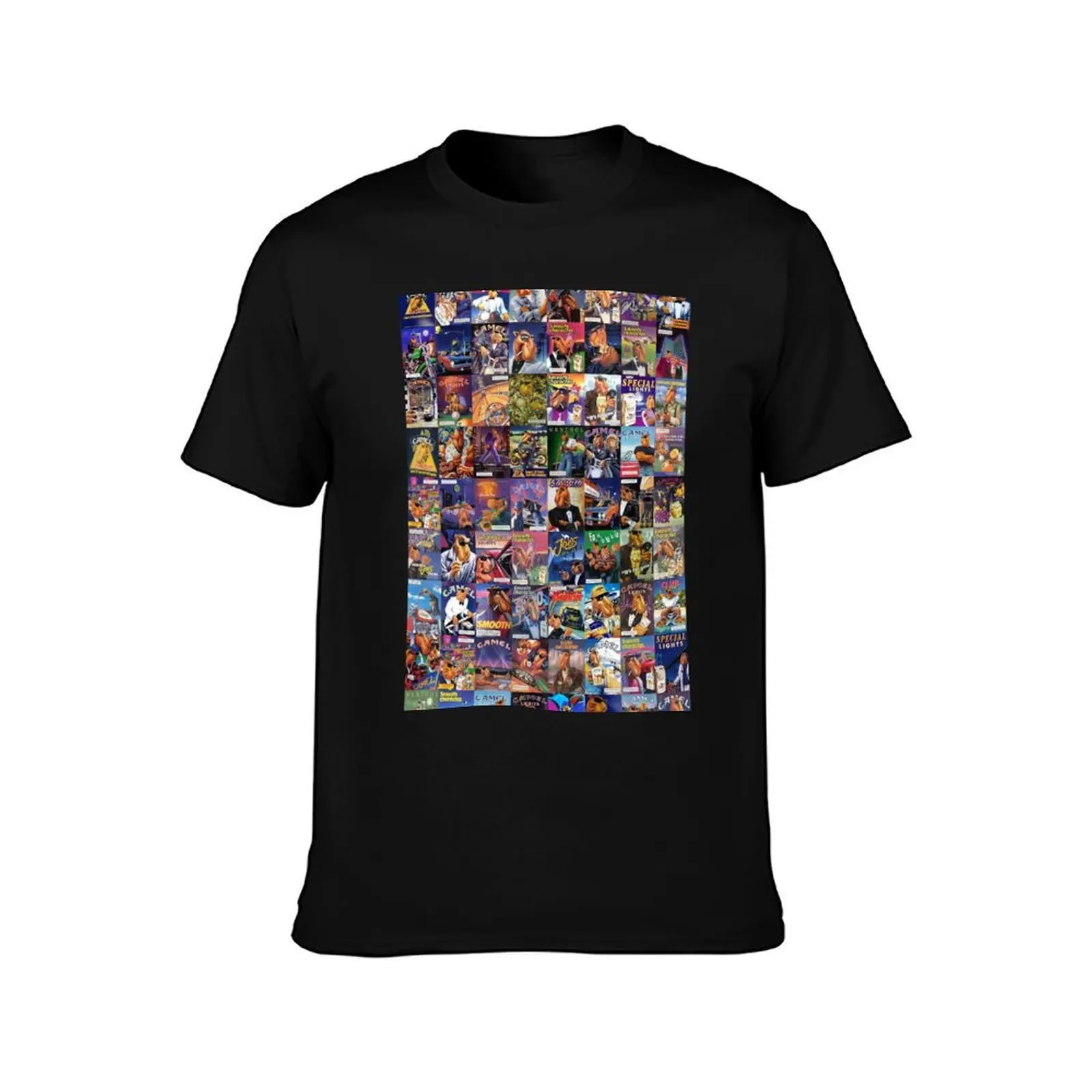 Joe Camel T-Shirt, Summer Casual Cotton Tee, Oversized Streetwear Tops, Vintage Graphic Print, Loose Fit Short Sleeve