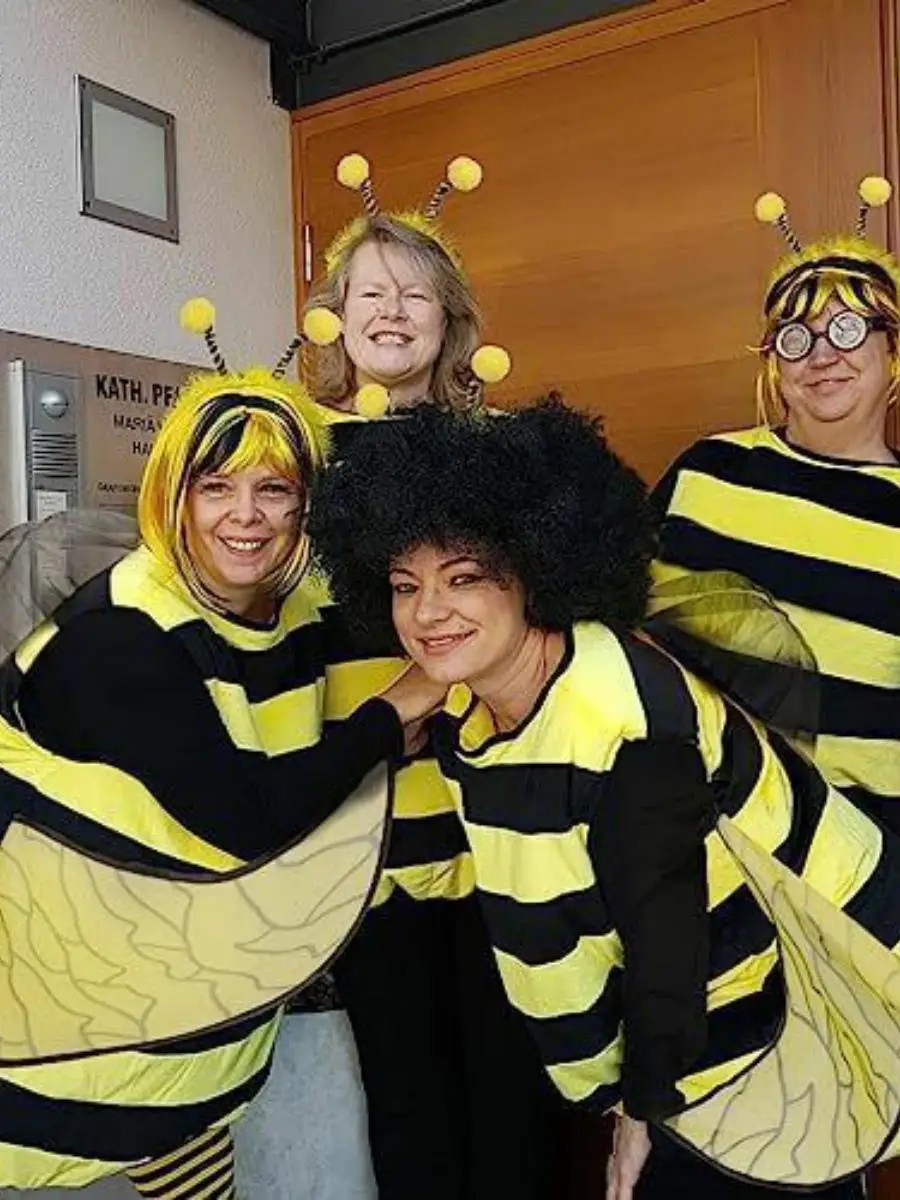 Novo Fsia de loween 2025 para Adultos e Crianças, Traje de Abelha para Apresentações, Roupa de Joaninha para Festivais...