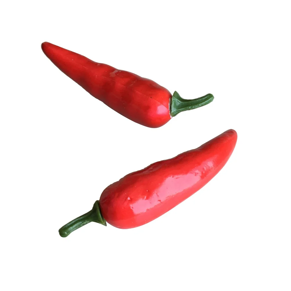 

50Pcs Simulation Artificial Lifelike Chili Mini Fake Pepper for Kitchen Home Decoration Display Simulation Chili
