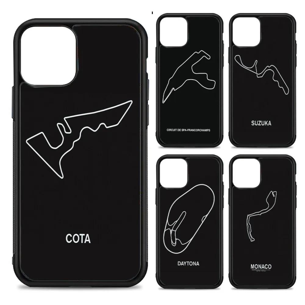 F1 Race Track map Phone Case Silicone PC+TPU For Samsung S10 20 30 22 23 24 Plus Lite Ultra Cover