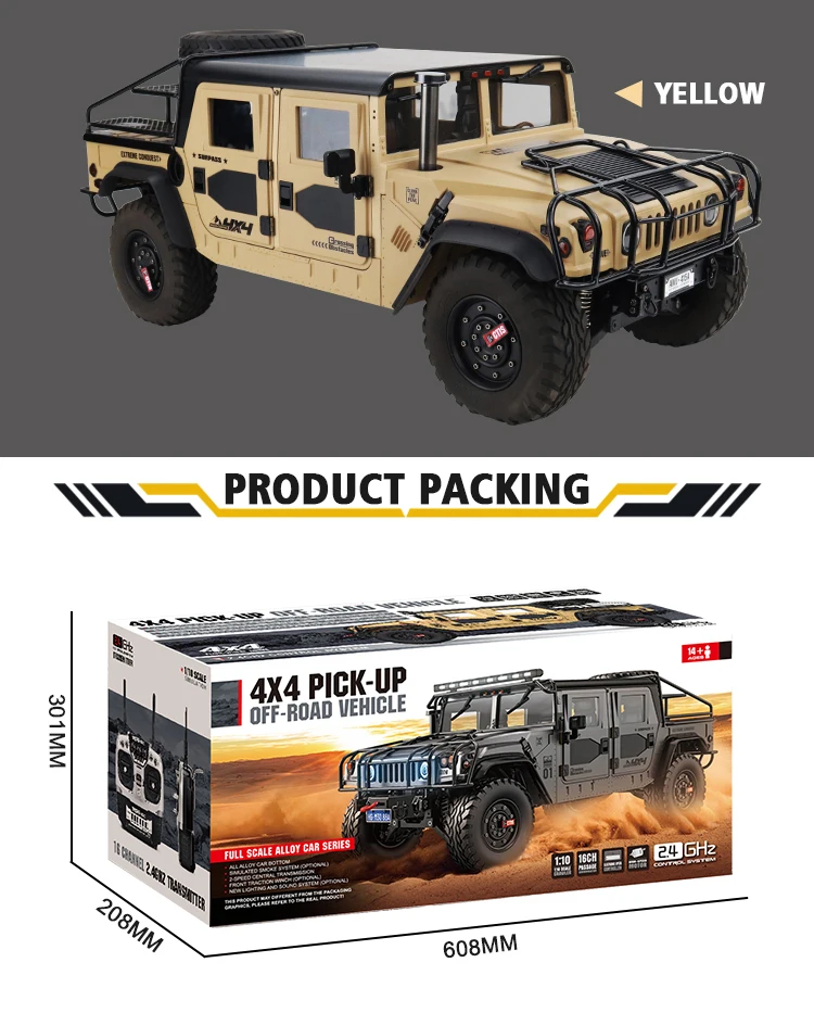 Outdoor Toys New HG P415A 1/10 4*4 RC Off-road Vehicle Car for Pick-up Remote Control Crawler Model