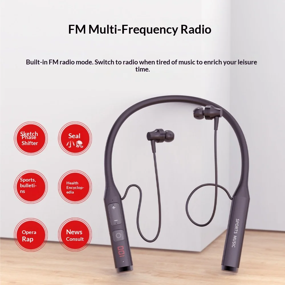 2025 New Model High Appearance Value Neck-hung Bluetooth Headphones Non-In-Ear Comfortable To Wear Noise Cancellation Stereo Sou