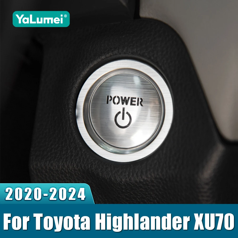 Für Toyota Highlander Kluger XU70 2020 2021 2022 2023 2024 Hybrid Auto Motorstart-Stopp-Knopf Abdeckung Aufkleber