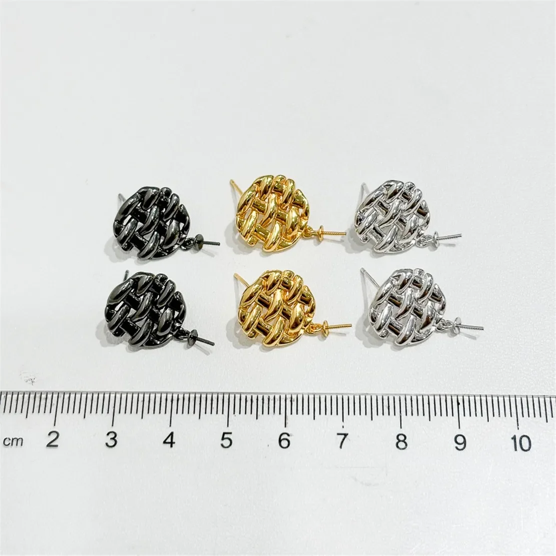 

925 Stamped Alloy Gold Plating Pearl Earrings Setting DIY Jewelry Findings, Craft Supplies Handmade Earrings Accessory No Pearl