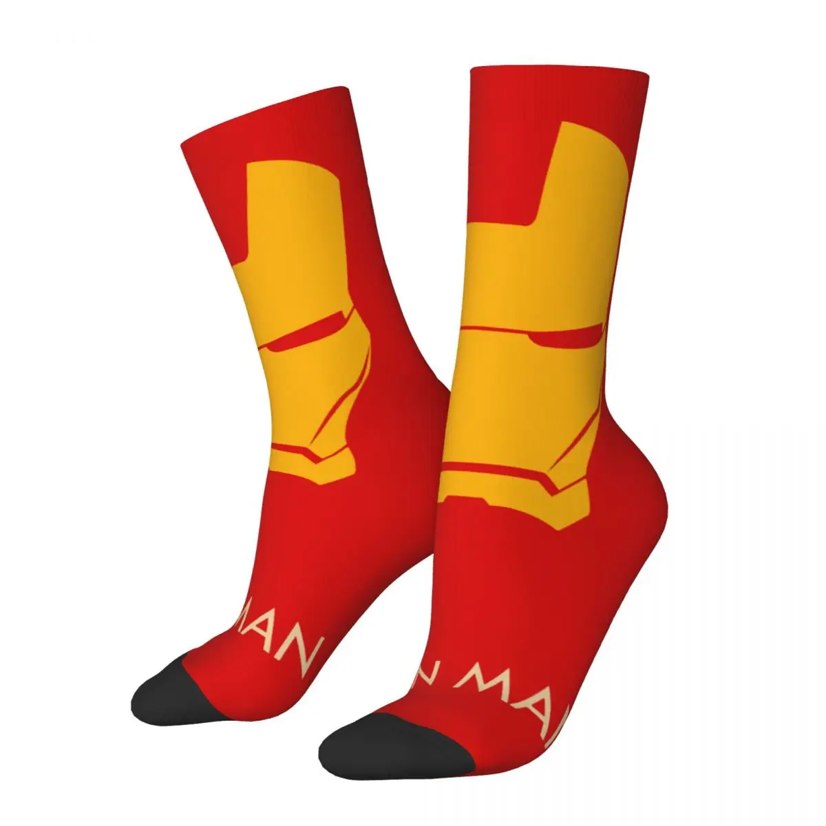 Hip Hop Retro Fan Crazy Men's compression Socks Unisex Marvel Iron Man Street Style Pattern Printed Funny Novelty Happy Crew