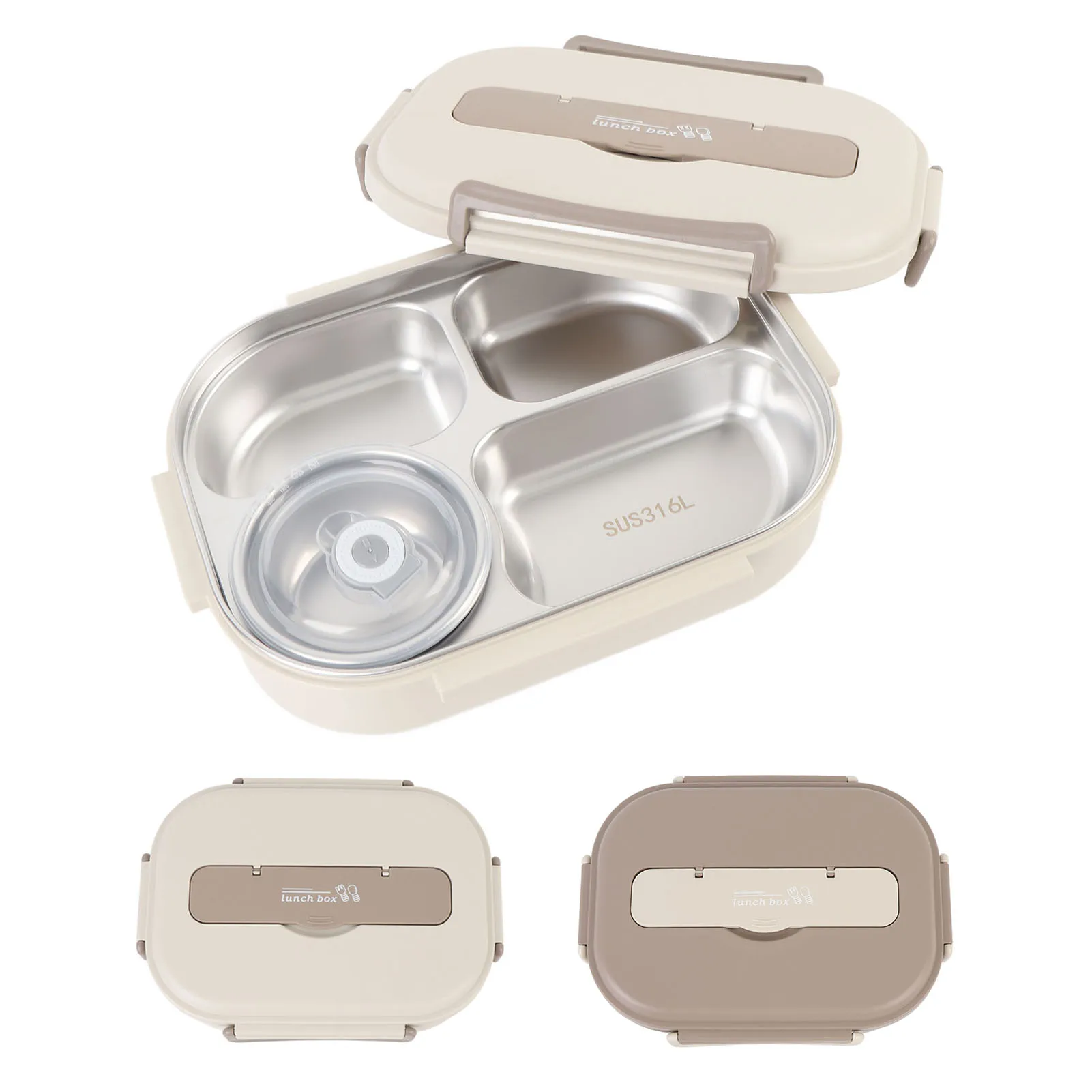New 1500ml Metal Lunch Container Stainless Steel Lunch Box Large Capacity Easy To Clean Lightweight High Temperature Resistant