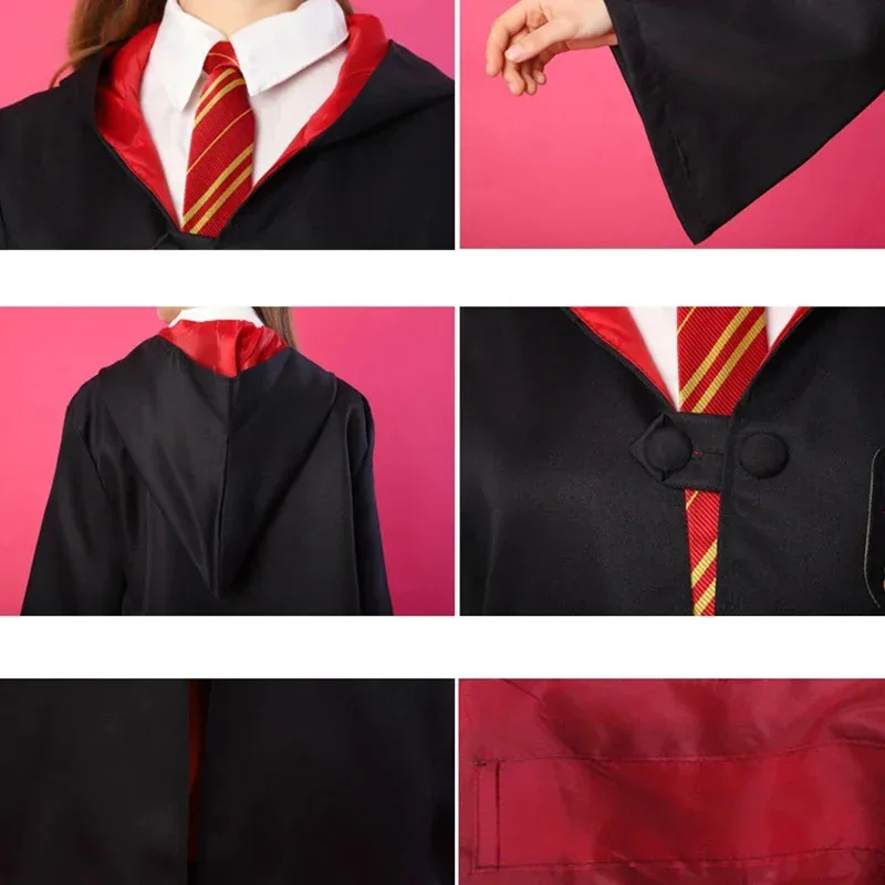 Adult Kids Cosplay Clothes Magic Cloak Children Robe Cape Cosplay Hoodie For Kids Slytherin Robe Hall Accessories